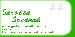 sarolta szedmak business card